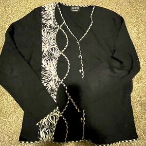 Size large gorgeous sweater cardigan with lots of detail